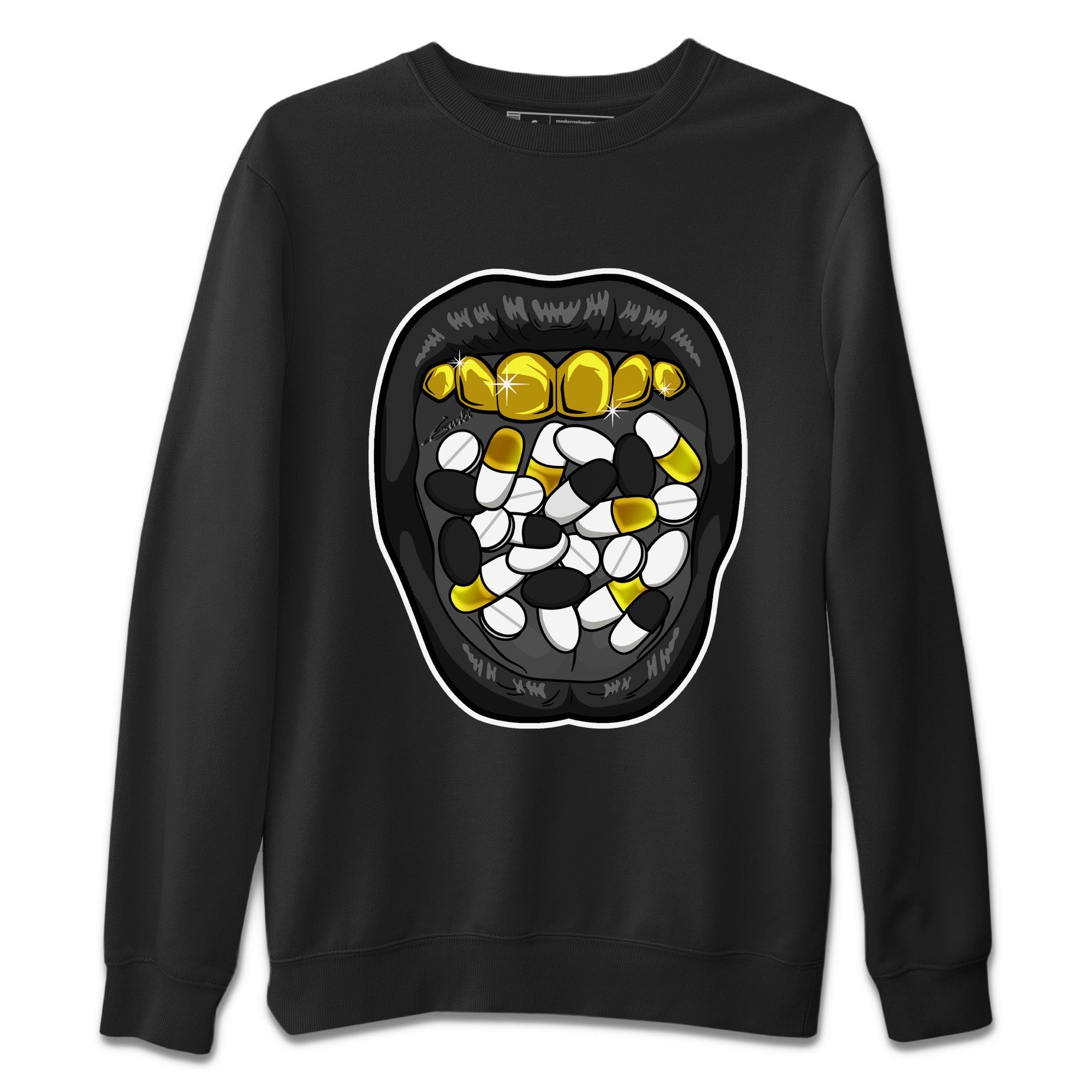 Acid Lips Unisex Sweater – Air Jordan 12 Black Taxi, Sneakers Matching Sweater