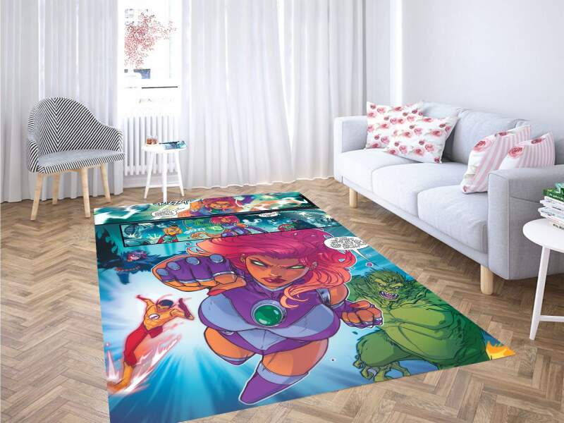 Action Comic Teen Titans Carpet Rectangle Rug