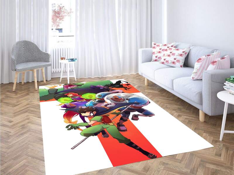 Action Teen Titans Cartoon Carpet Rectangle Rug
