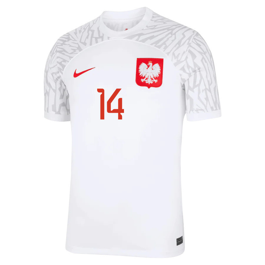 Adam Buksa 14 Poland National Team Qatar World Cup 2022-23 Home Soccer Jersey,