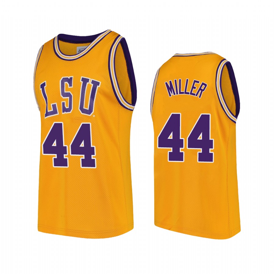 Adam Miller LSU Tigers Gold Jersey 2021 Transfer Home