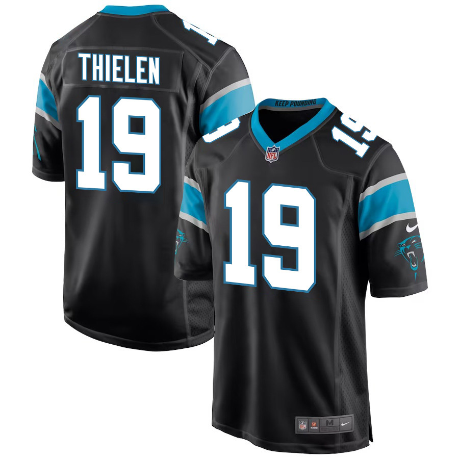 Adam Thielen 19 Carolina Panthers Men Game Stitched Jersey – Black