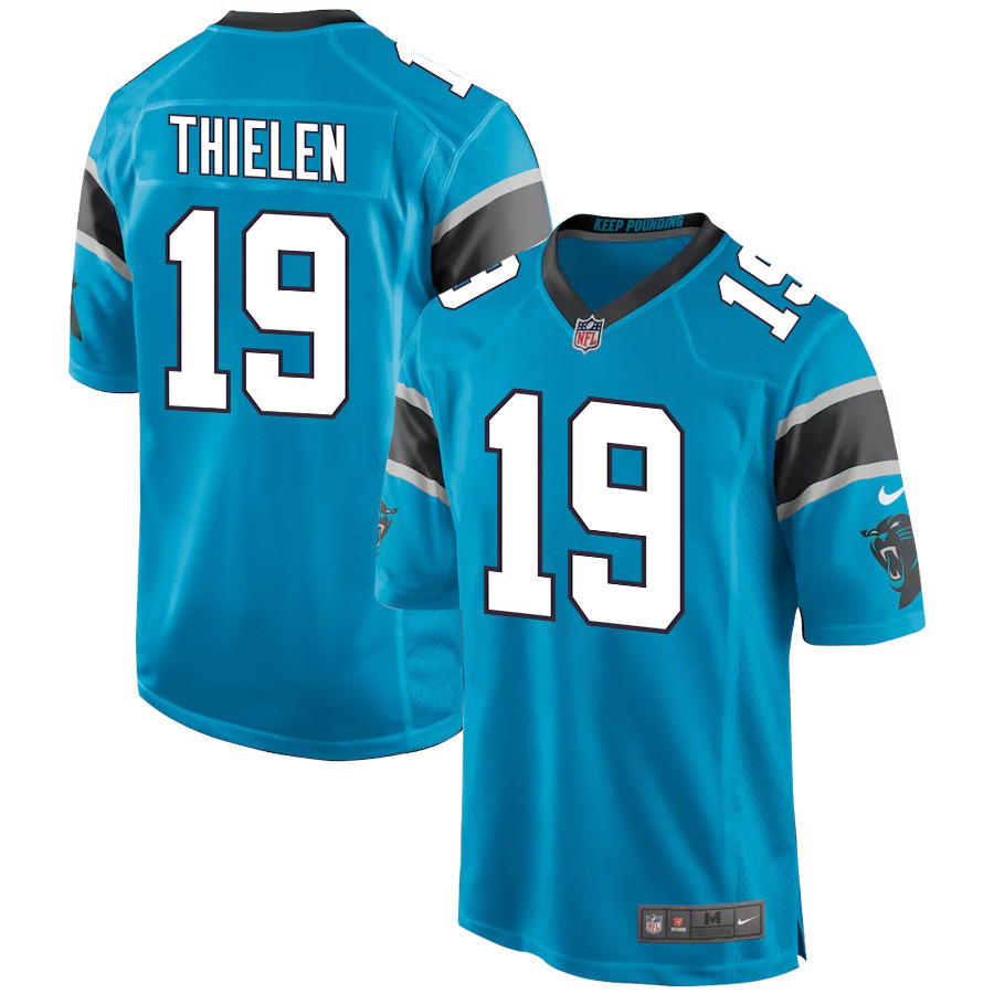 Adam Thielen 19 Carolina Panthers Men Game Stitched Jersey – Blue