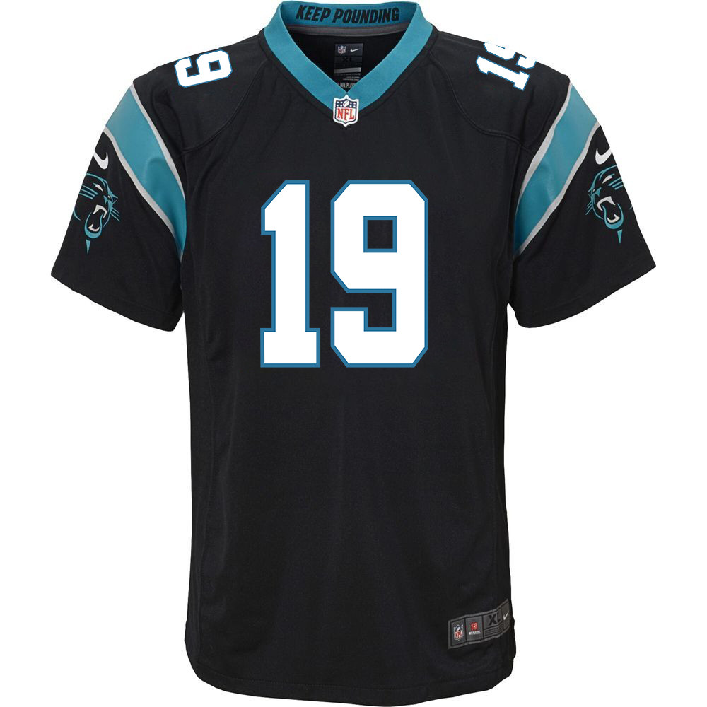 Adam Thielen 19 Carolina Panthers Youth Game Stitched Jersey – Black