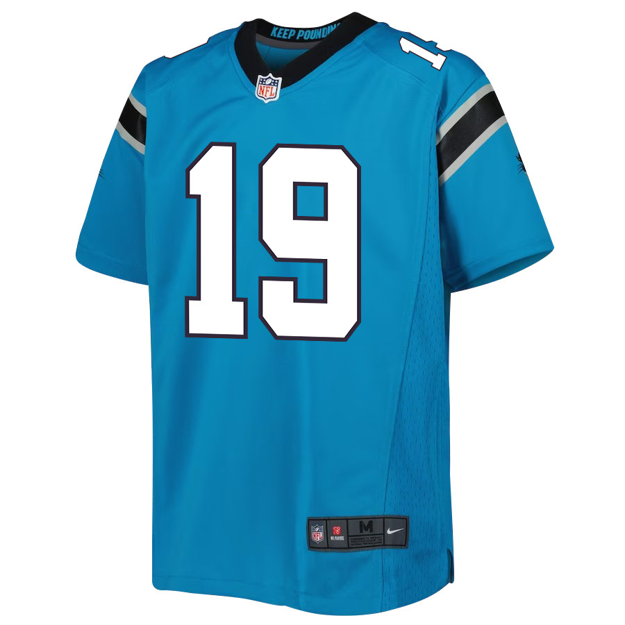 Adam Thielen 19 Carolina Panthers Youth Game Stitched Jersey – Blue