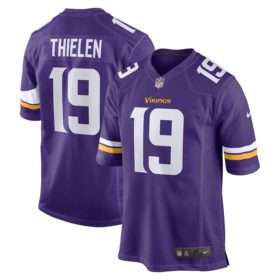 Adam Thielen 19 Minnesota Vikings Game Stitched Jersey – Purple