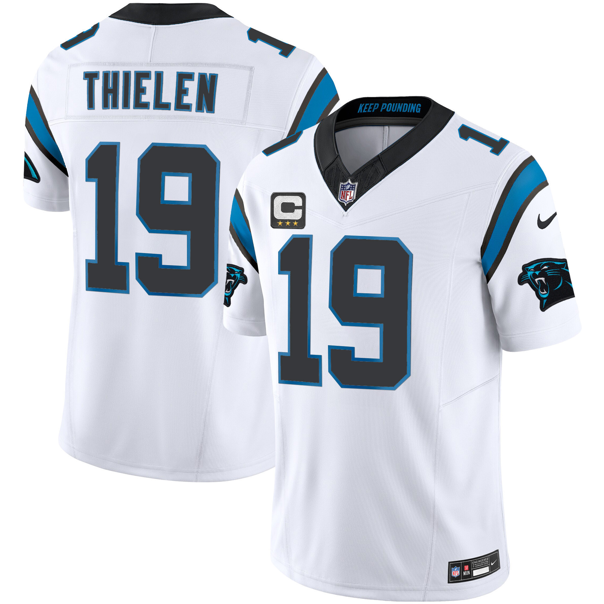 Adam Thielen Men's Carolina Panthers Vapor Limited White Jersey - All Stitched 