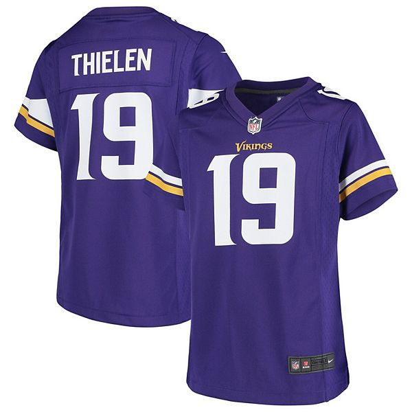 Adam Thielen Minnesota Vikings Girls Youth Game Stitched Jersey – Purple Stitched Jersey