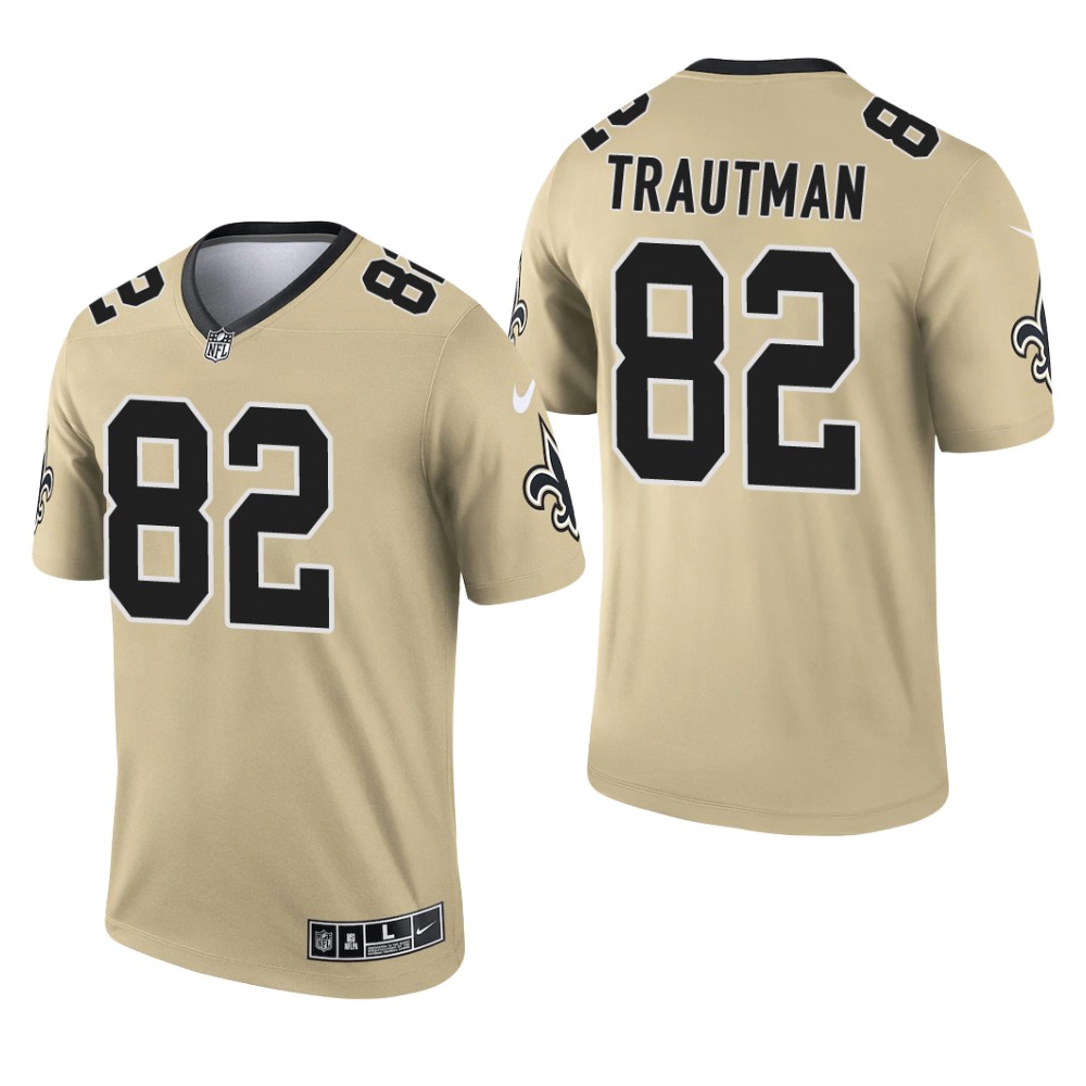 Adam Trautman New Orleans Saints Gold Jersey Inverted Legend – Men’s