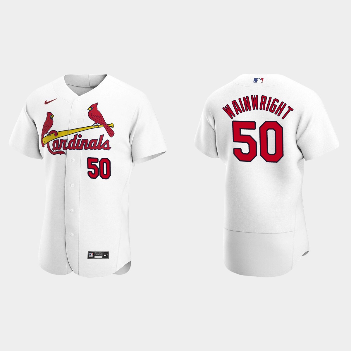 Adam Wainwright #50 St. Louis Cardinals Home Jersey – White
