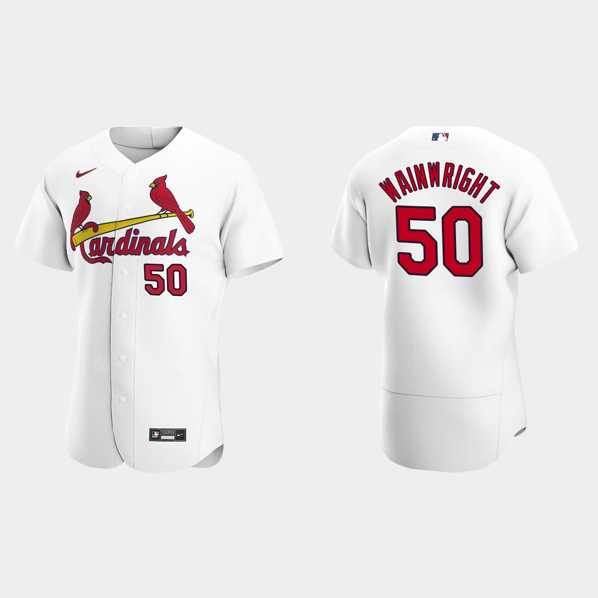 Adam Wainwright #50 St. Louis Cardinals White 2020 Home Jersey