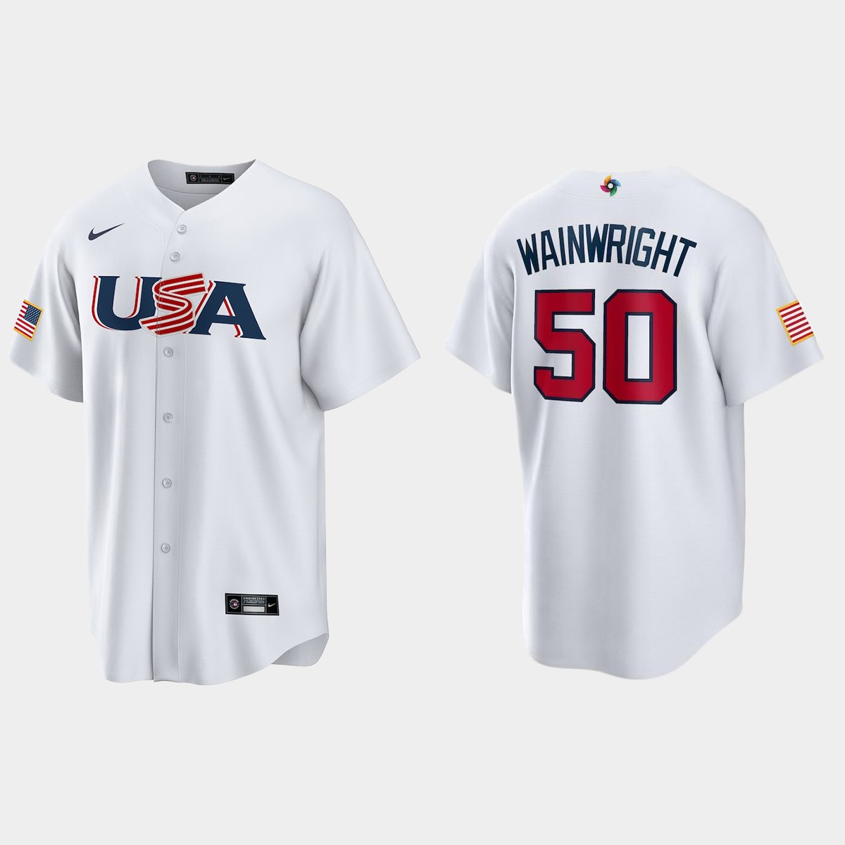 Adam Wainwright St. Louis Cardinals 2023 World  Classic USA Jersey – White