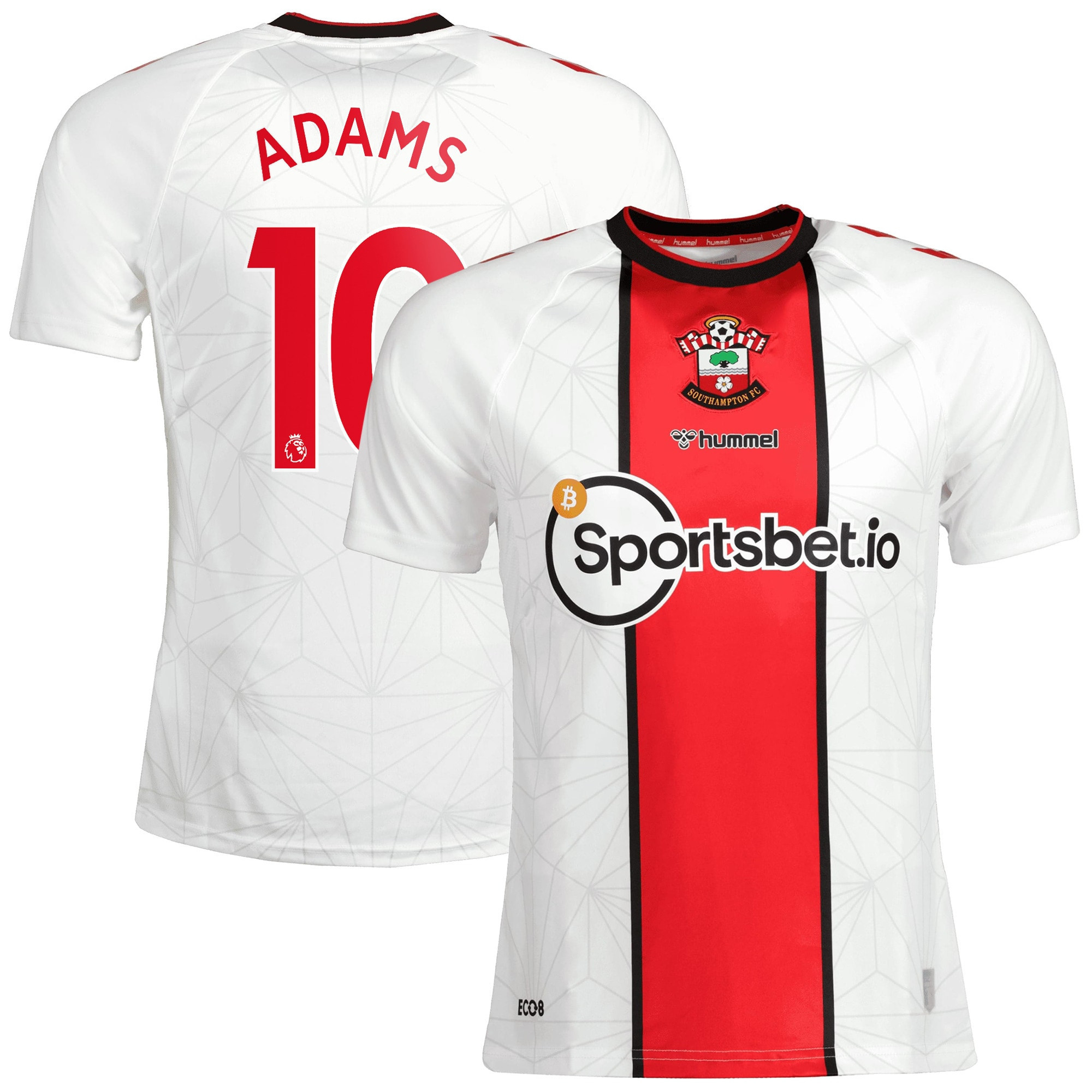 Adams 10 Southampton 2022/23 Home Men Soccer Jersey – White