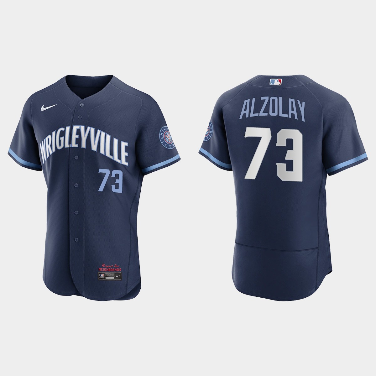 Adbert Alzolay #73 Chicago Cubs 2021 City Connect Jersey – Navy