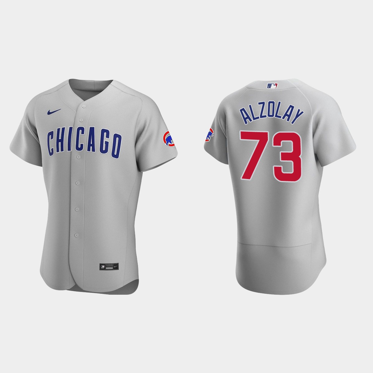 Adbert Alzolay #73 Chicago Cubs Road Jersey - Gray