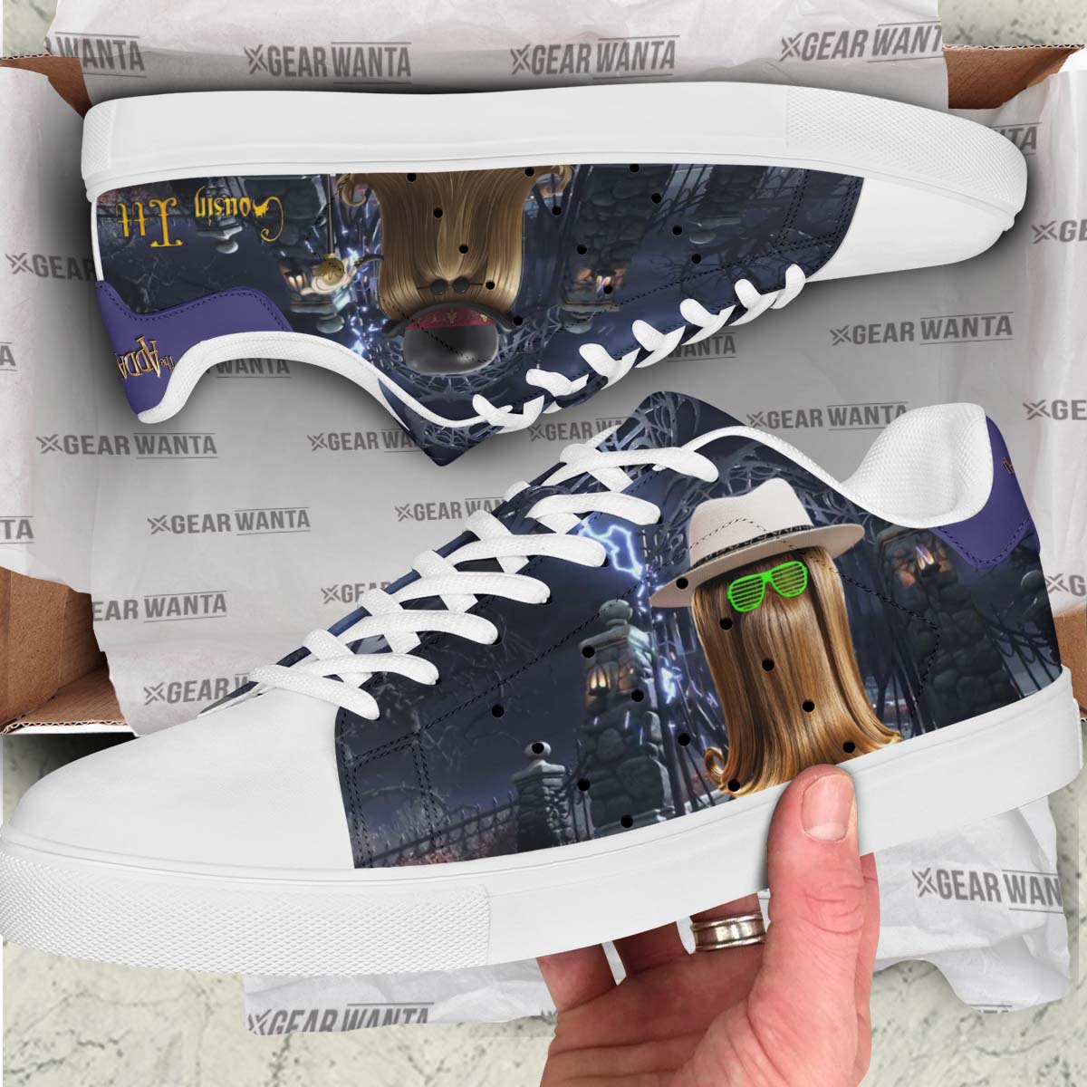 Addams Family Cousin Itt Skate Shoes Custom