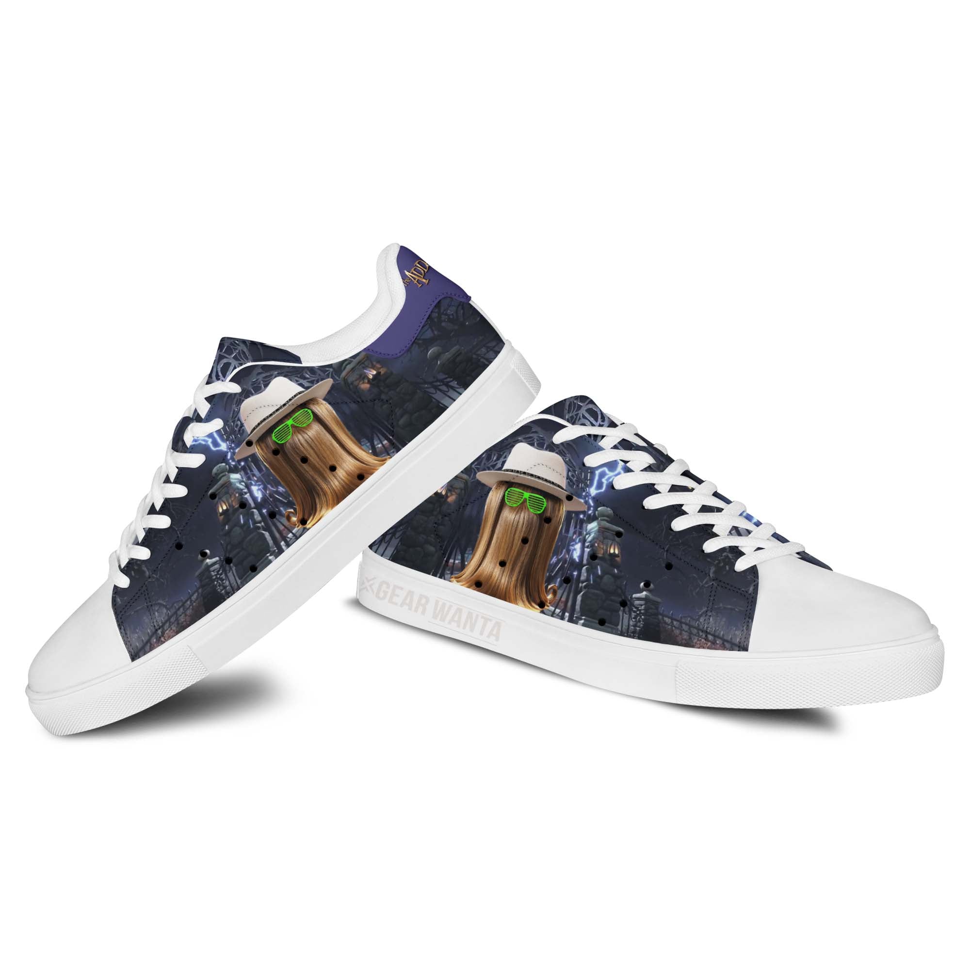 Addams Family Cousin Itt Skate Shoes Custom