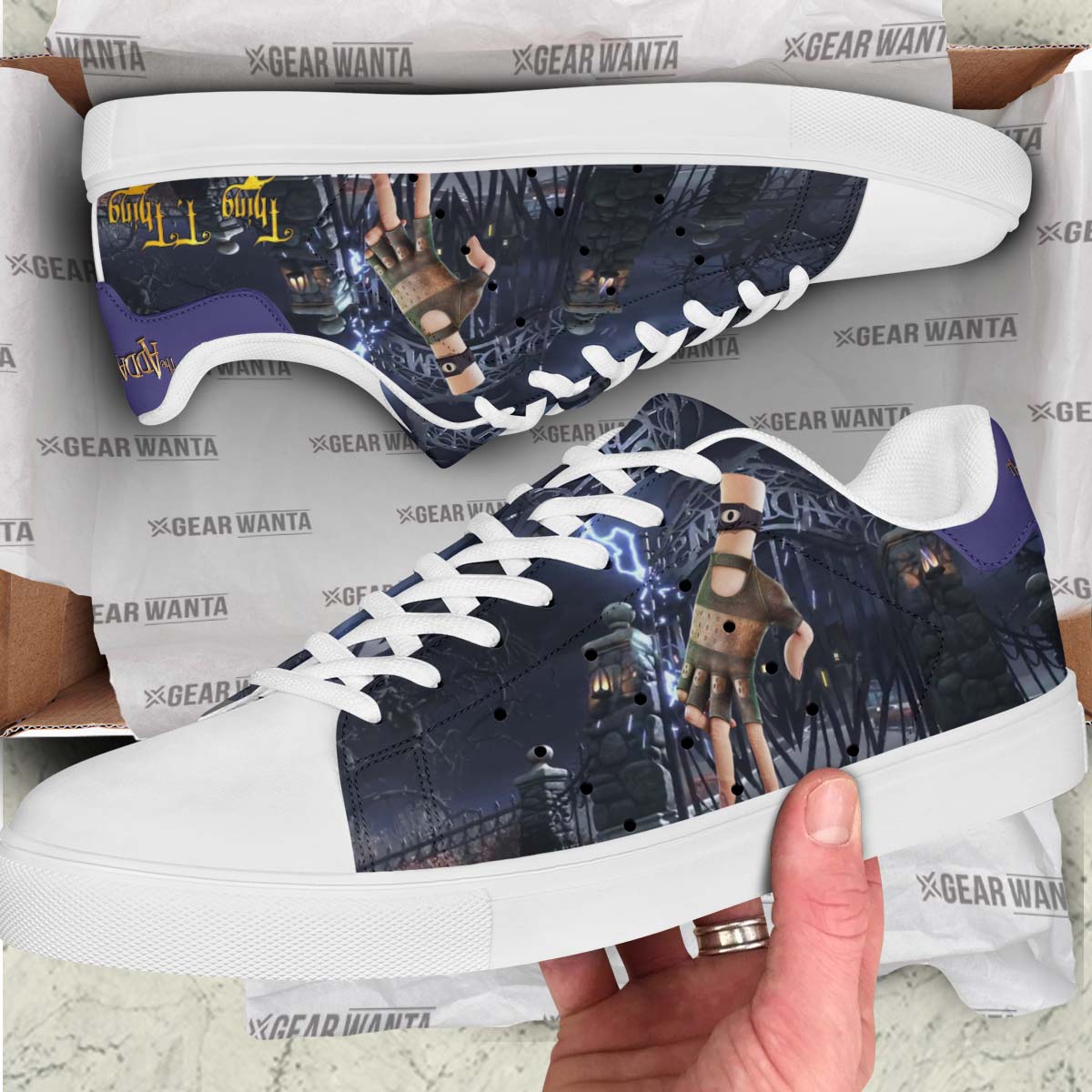 Addams Family Thing T.Thing Skate Shoes Custom