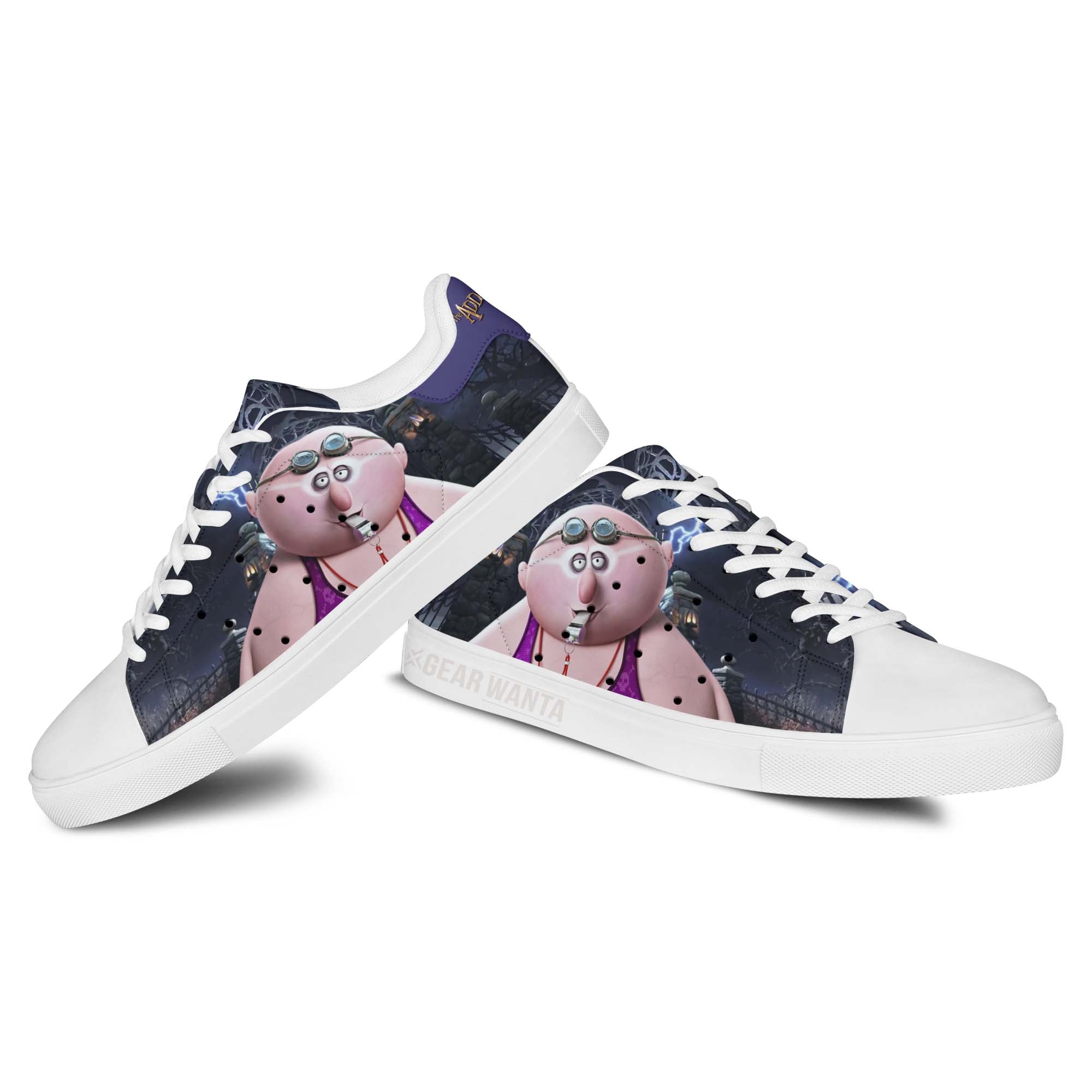 Addams Family Uncle Fester Skate Shoes Custom