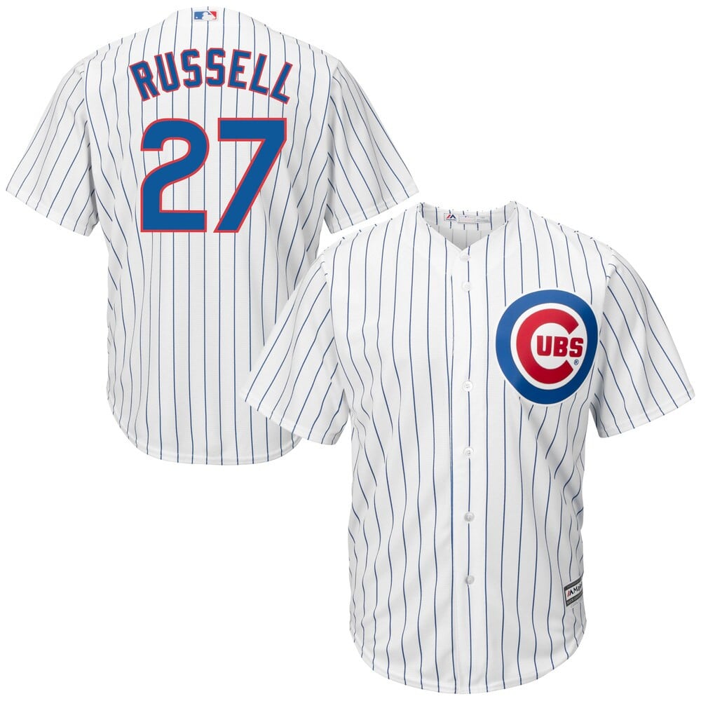 Addison Russell Chicago Cubs Majestic Official Cool Base Player Stitched Jersey – White