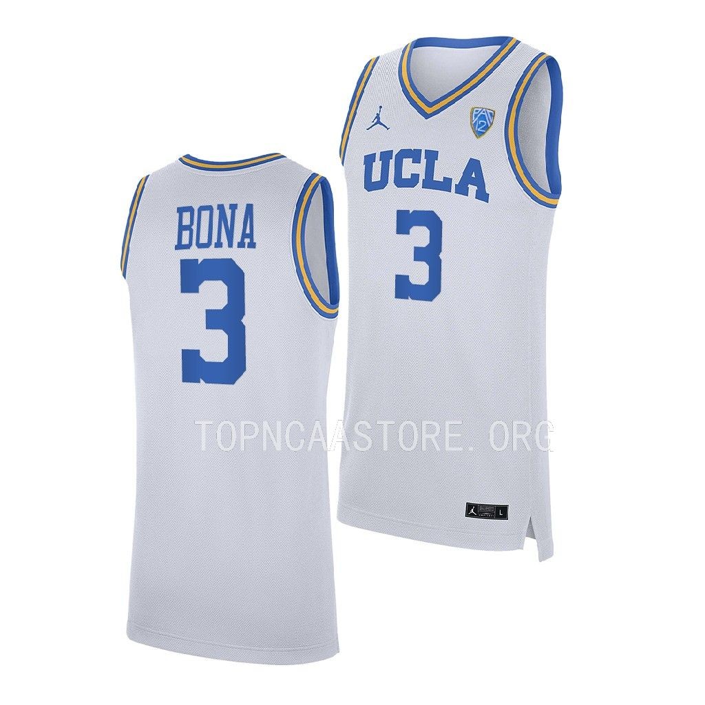 Adem Bona UCLA Bruins #3 White NCAA  Jersey