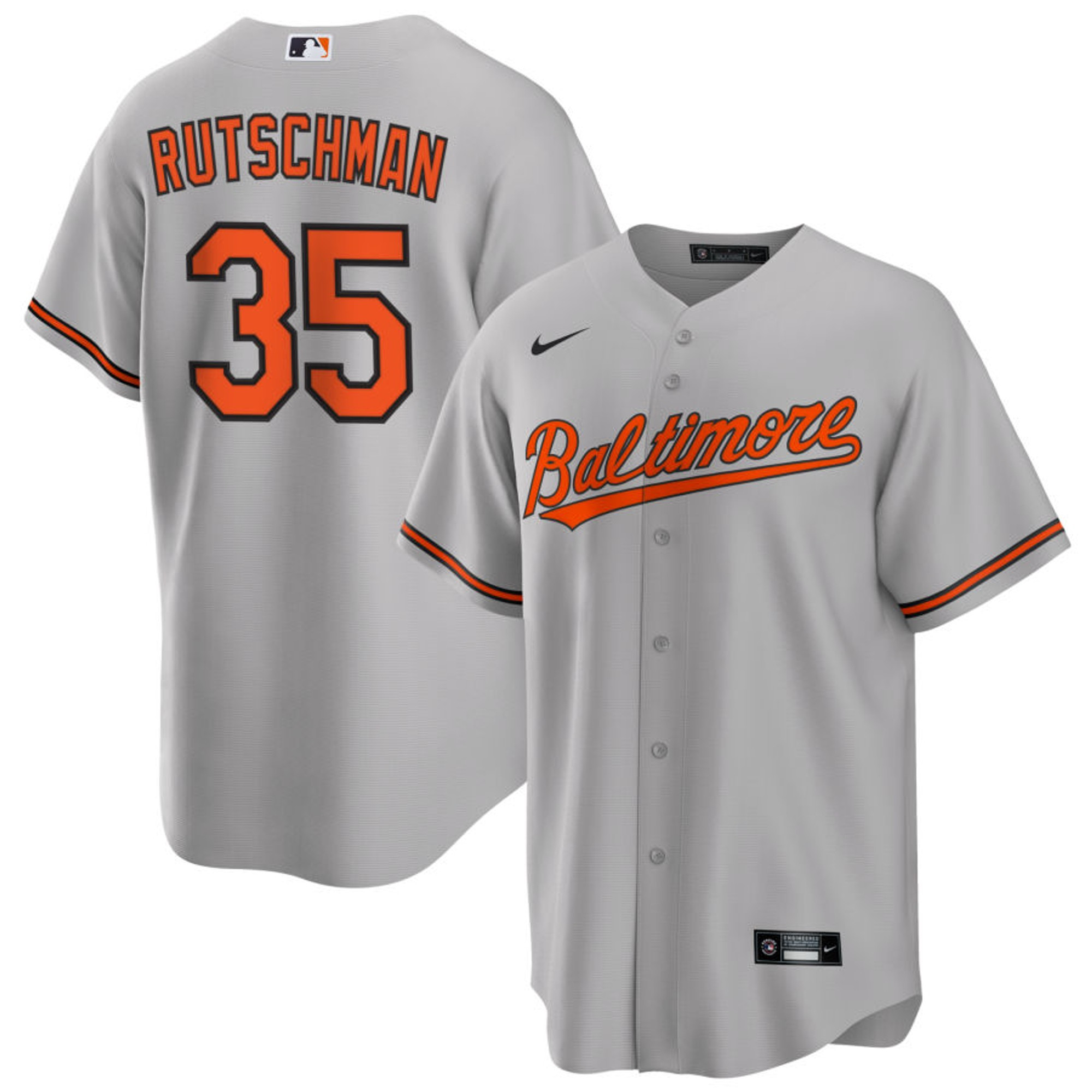 Adley Rutschman Baltimore Orioles Gray Cool Base Jersey - All Stitched