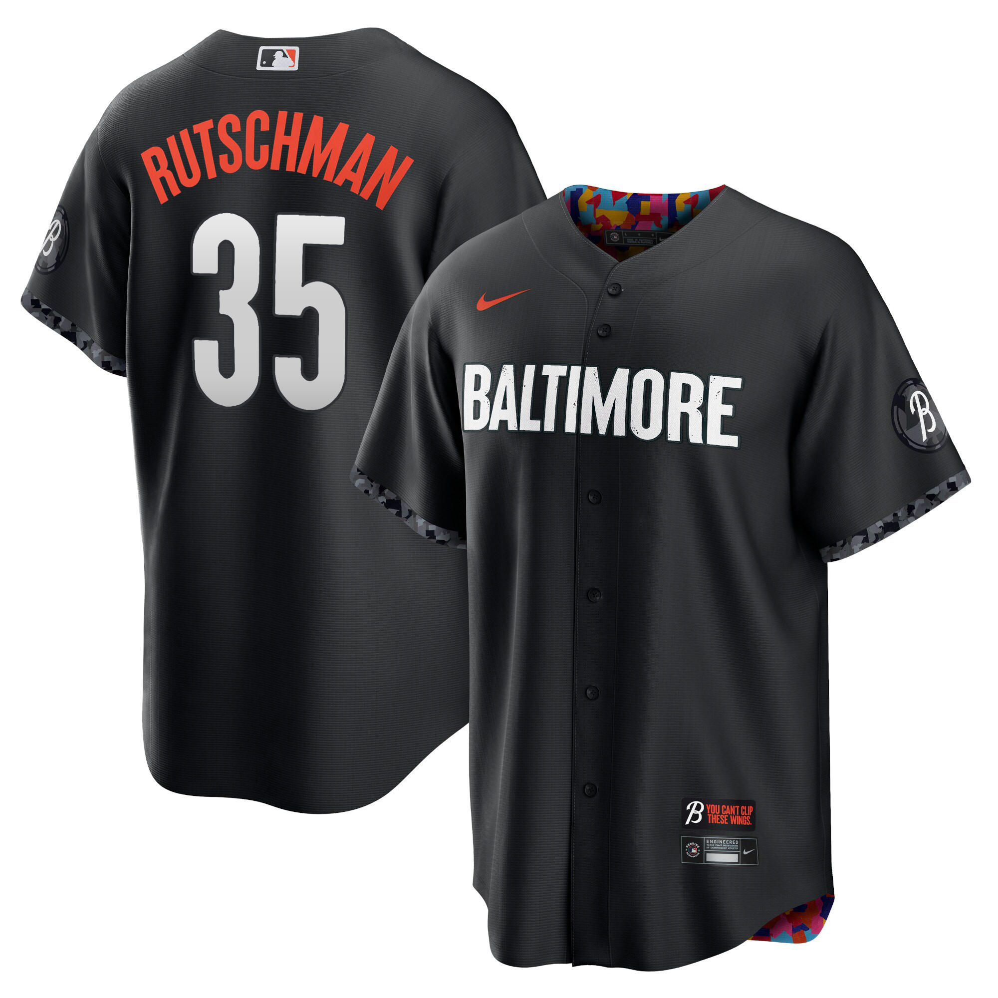 Adley Rutschman Men's Baltimore Orioles 2023 City Connect Cool Base Jersey - All Stitched