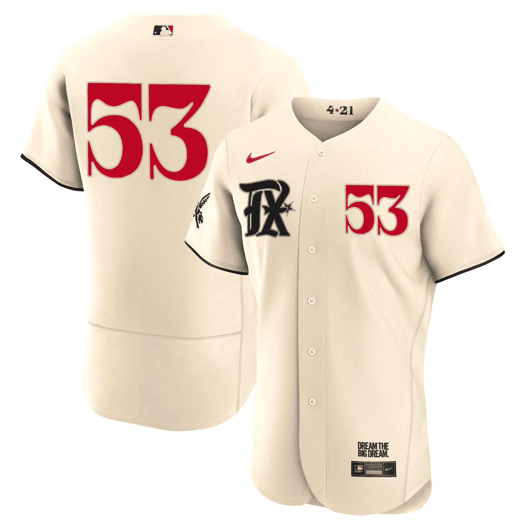 Adolis Garcia Men's Texas Rangers 2023 City Connect Collection Flex Cream Jersey - All Stitched