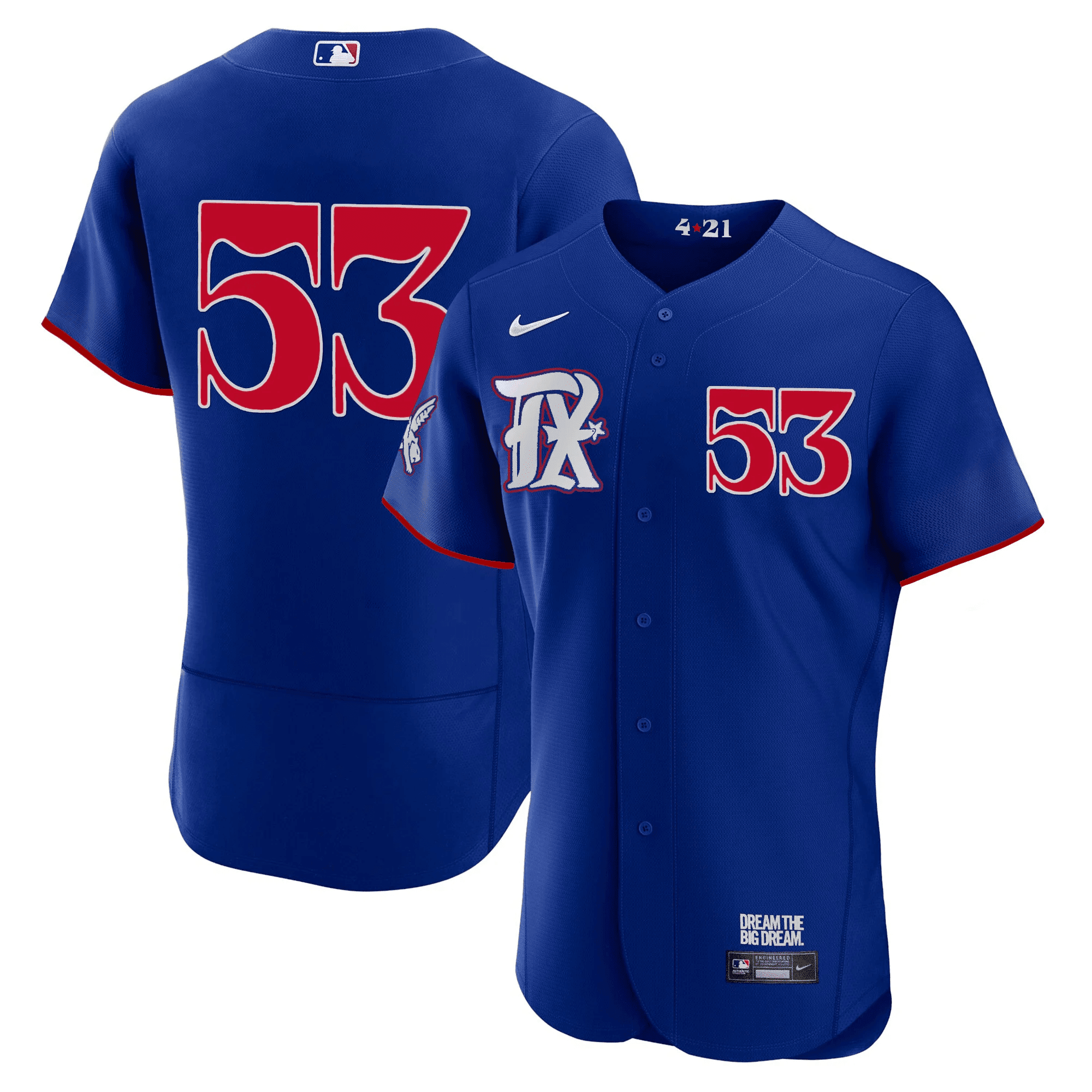 Adolis Garcia Men's Texas Rangers 2023 City Connect Collection Flex Royal Jersey - All Stitched