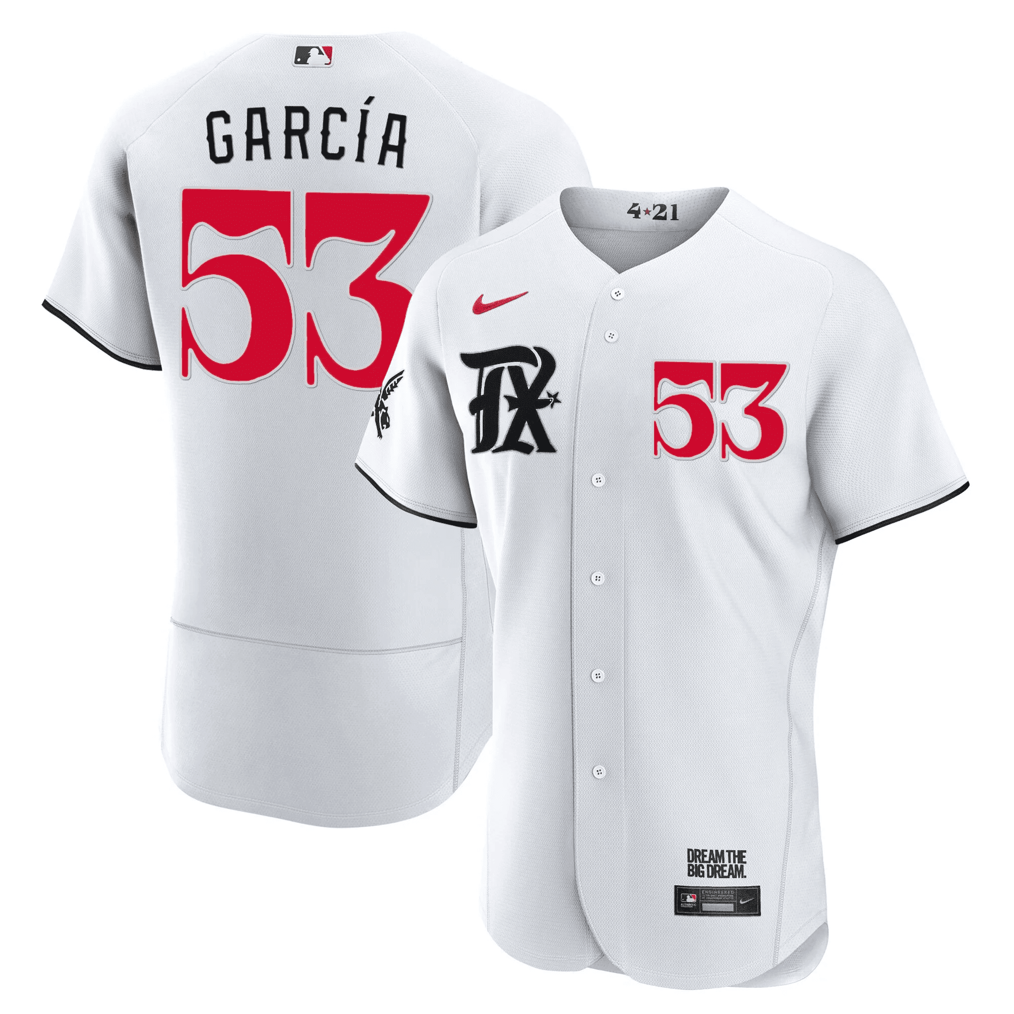 Adolis Garcia Men's Texas Rangers 2023 City Connect Collection V2 Flex White Jersey - All Stitched