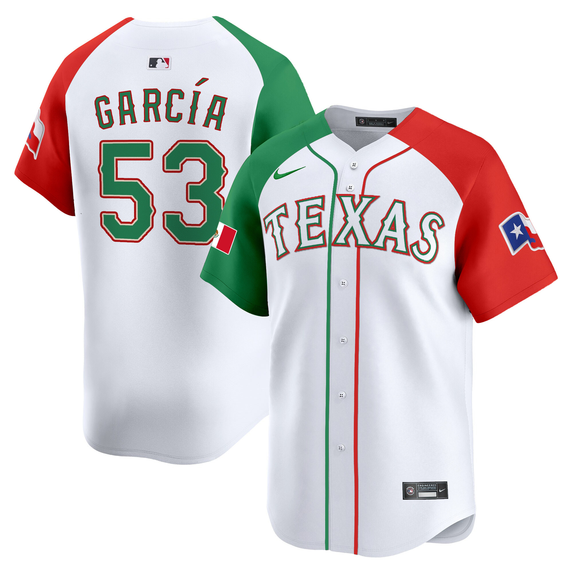 Adolis Garcia Men's Texas Rangers Mexico Vapor Premier Limited V2 Alternate Jersey - All Stitched