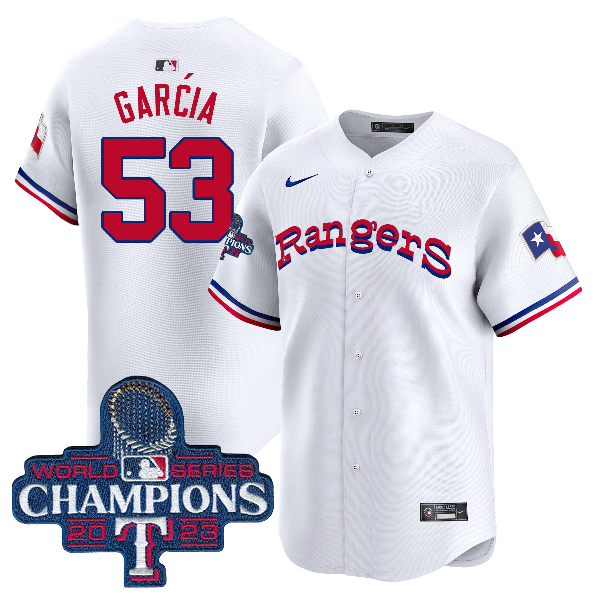 Adolis Garcia Men's Texas Rangers Throwback 1972 Vapor Premier Limited White Jersey - All Stitched