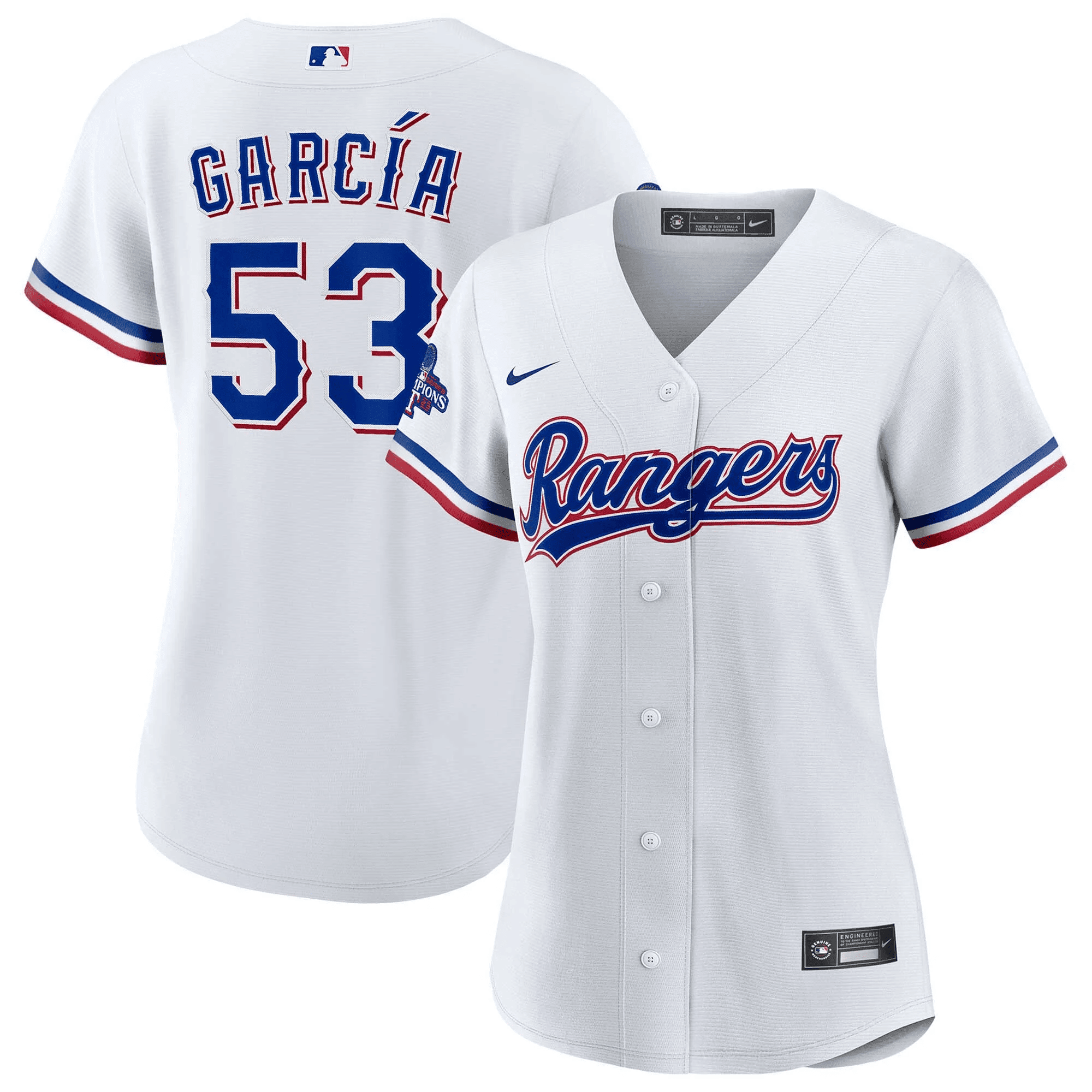 Adolis Garcia Texas Rangers Home 2023 World Series Champions Limited - White Jersey - All Stitched