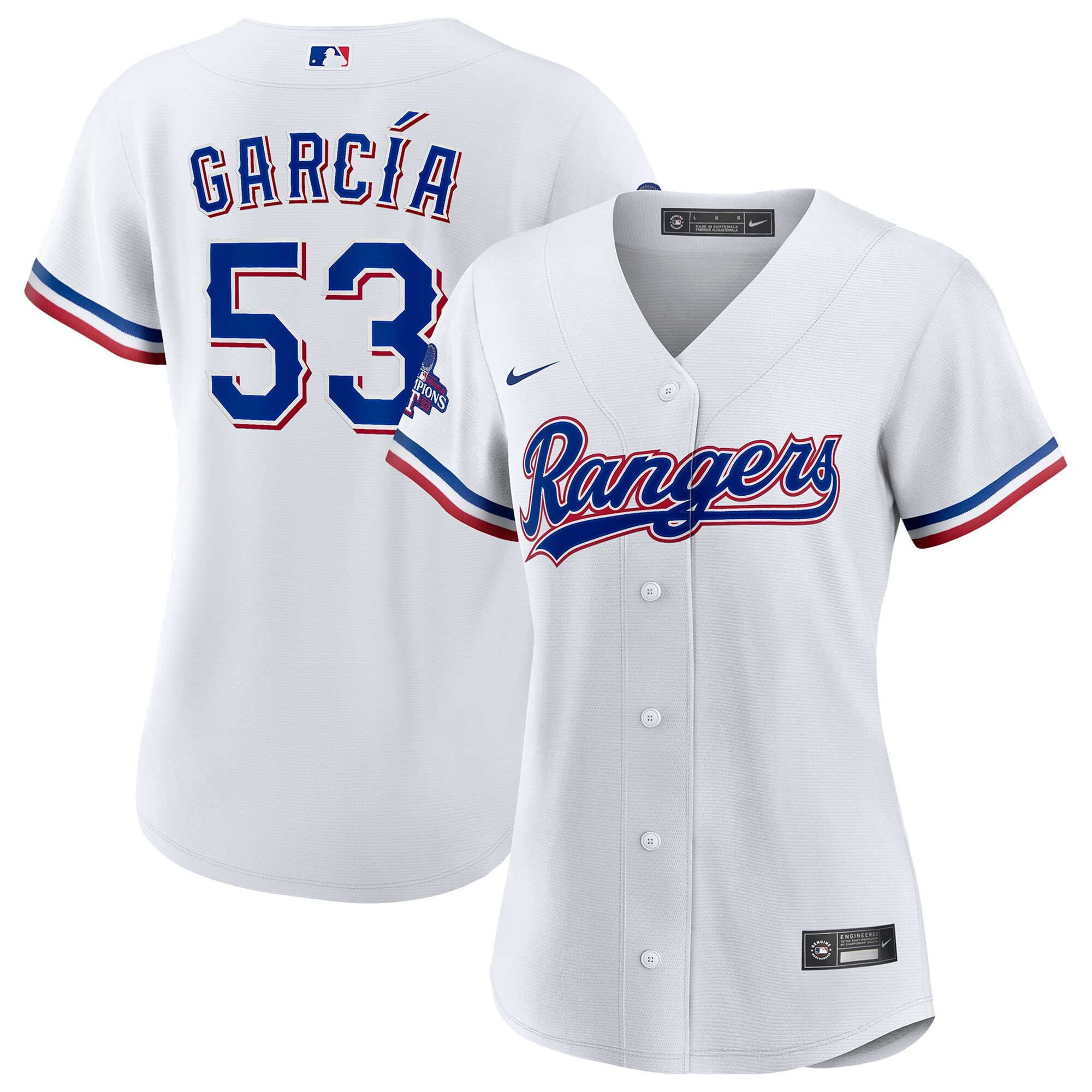 Adolis Garcia Texas Rangers Home 2023 World Series Champions Limited - White Jersey - All Stitched