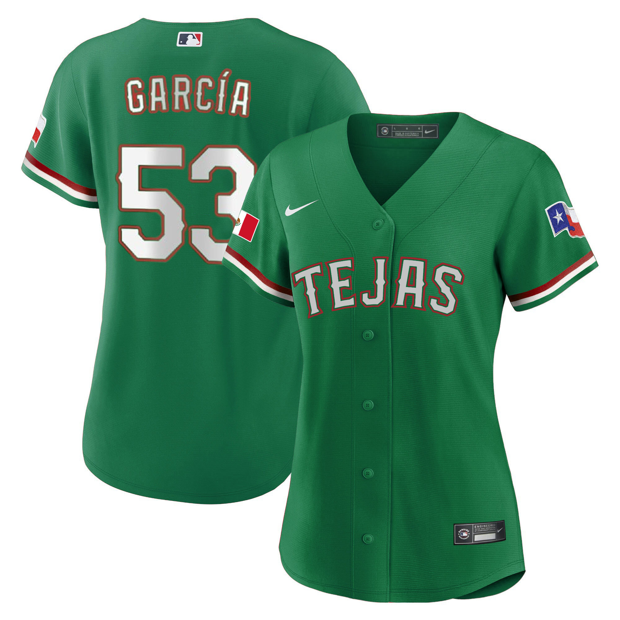 Adolis Garcia Women's Texas Rangers Mexican Green Jersey - All Stitched