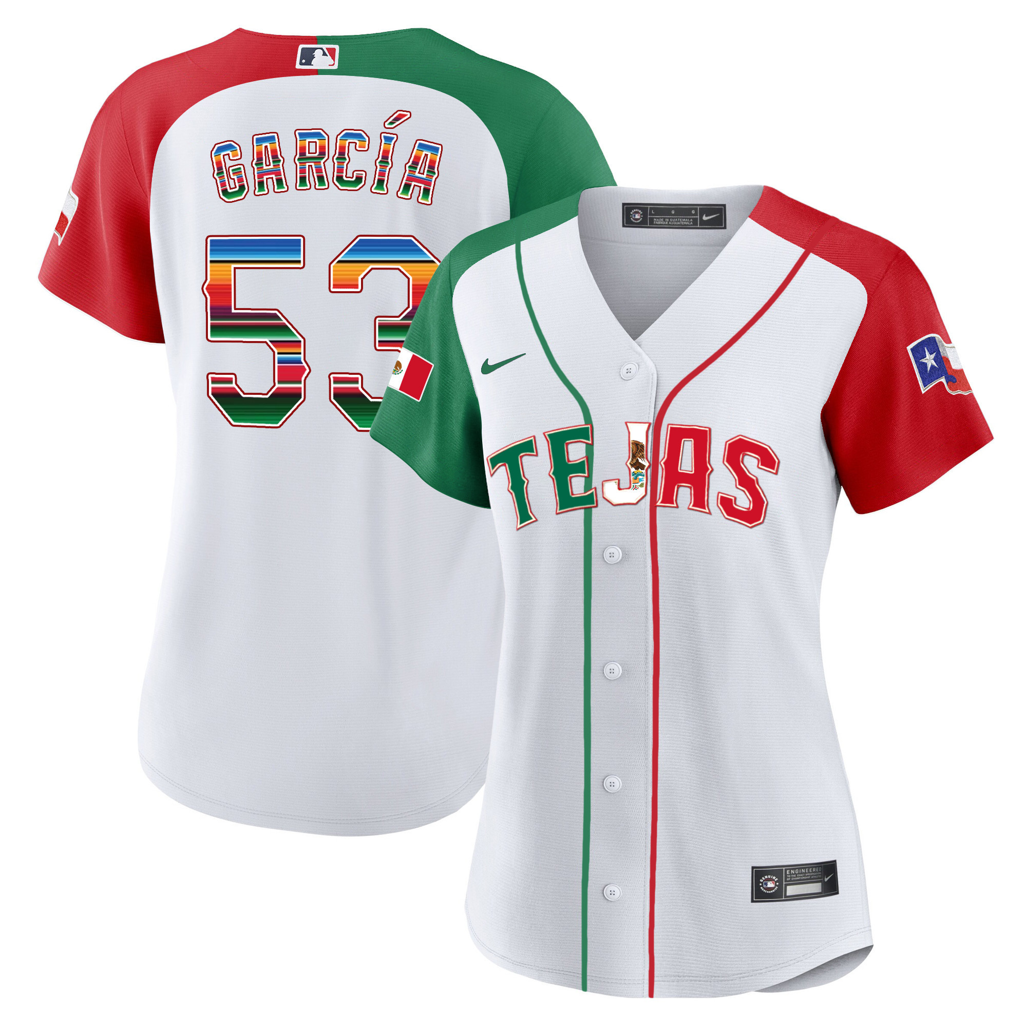 Adolis Garcia Women's Texas Rangers Mexico Flag Alternate Jersey - All Stitched