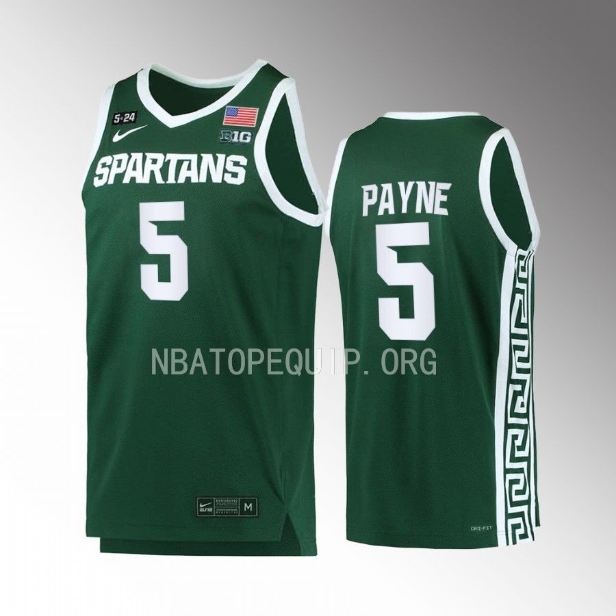 Adreian Payne Michigan State Spartans Green Jersey 2022-23 5.24 Honor Patch