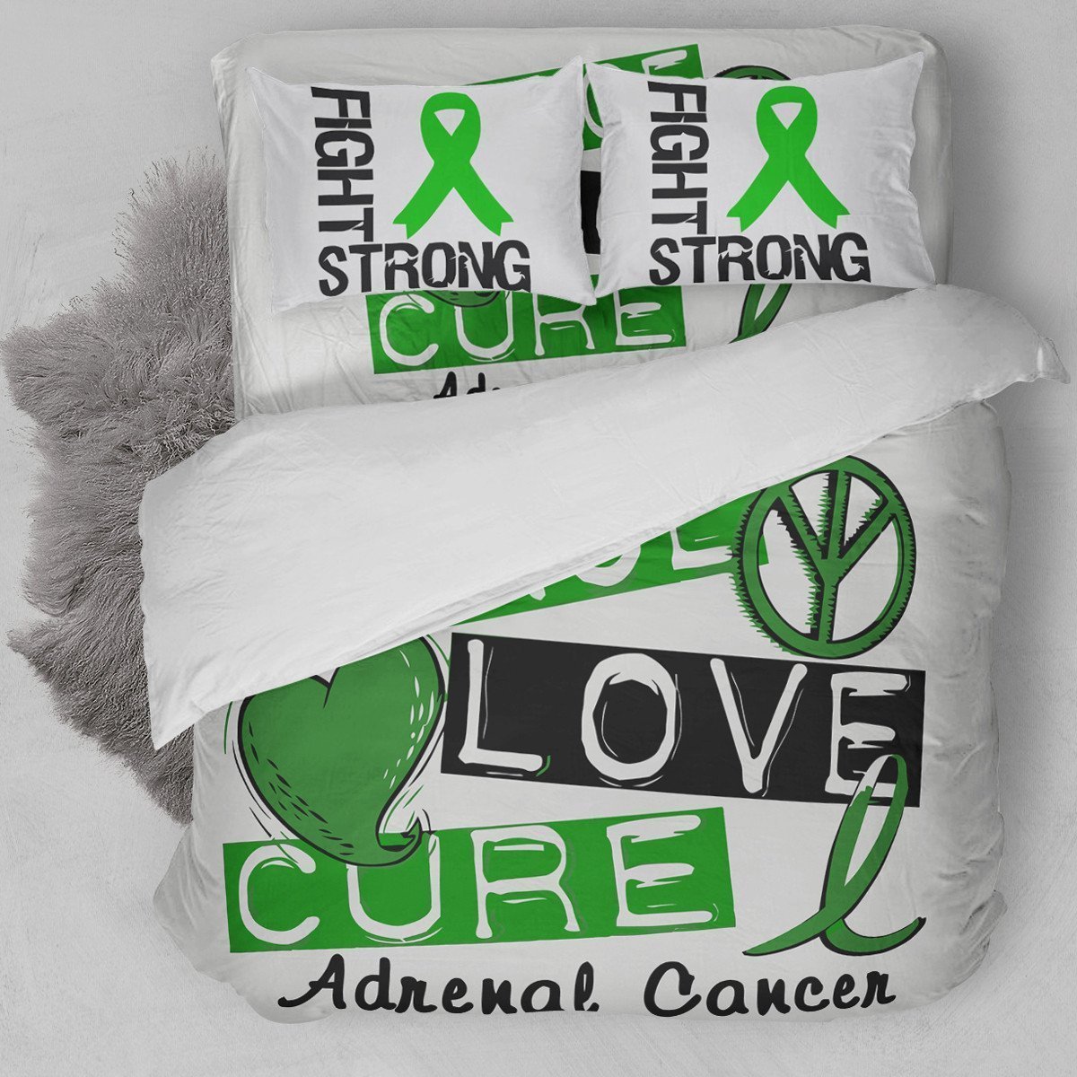 Adrenal Cancer Fighting Duvet Cover Bedding Set