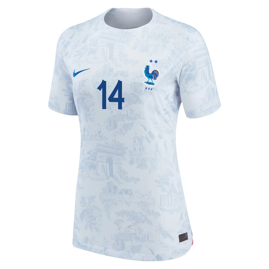 Adrien Rabiot 14 FIFA World Cup Qatar 2022 Patch France National Team – Away Women Soccer Jersey