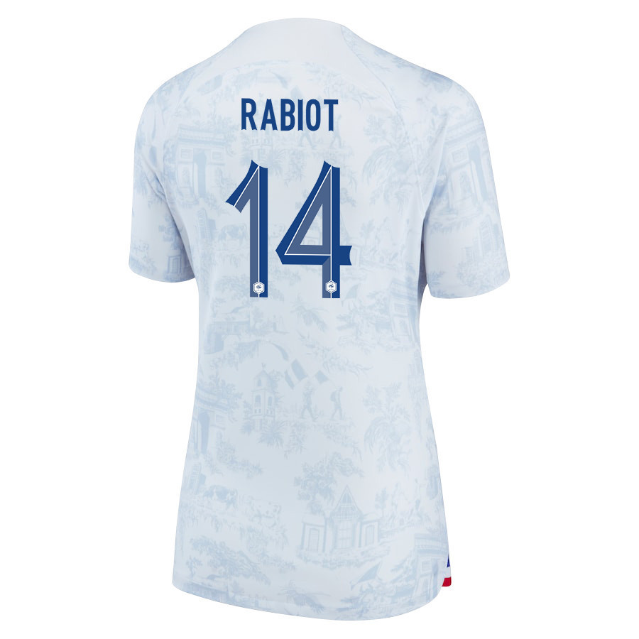 Adrien Rabiot 14 FIFA World Cup Qatar 2022 Patch France National Team – Away Women Soccer Jersey