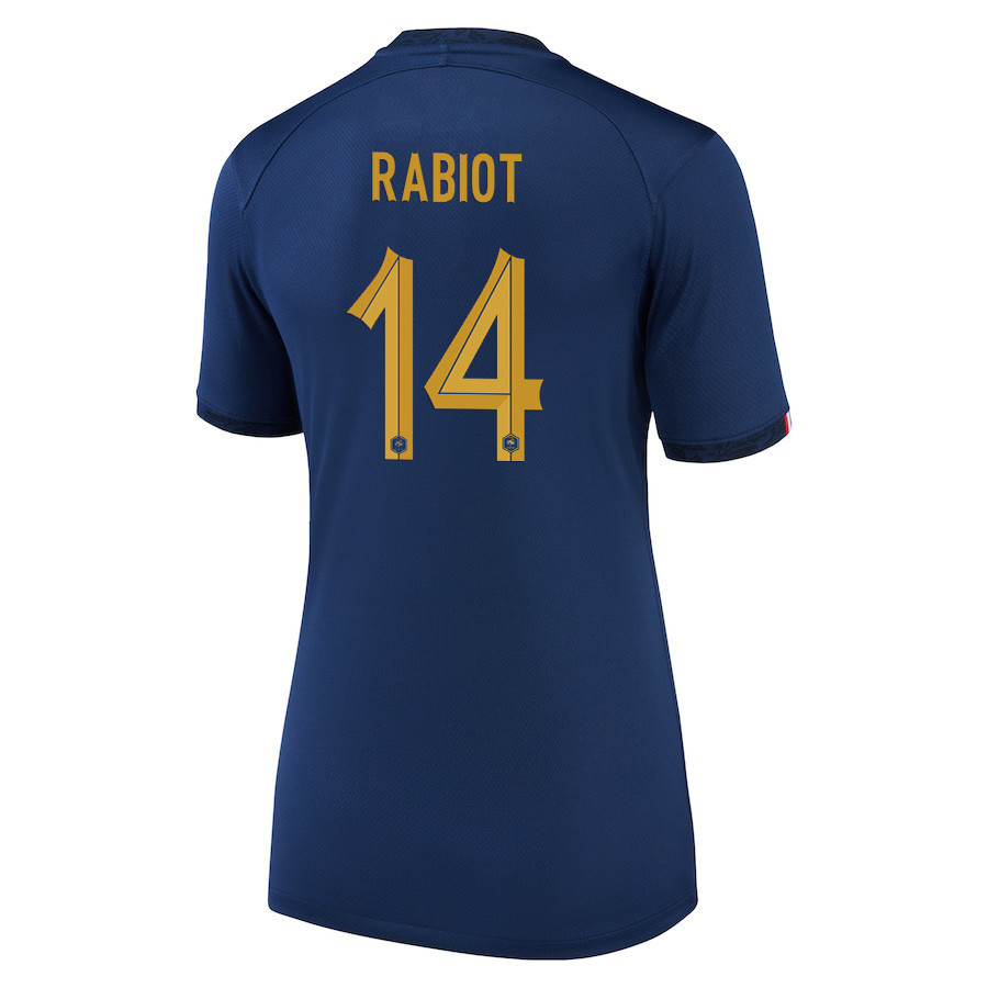 Adrien Rabiot 14 France National Team 2022-23 Qatar World Cup – Home Women Soccer Jersey, Midnight Navy