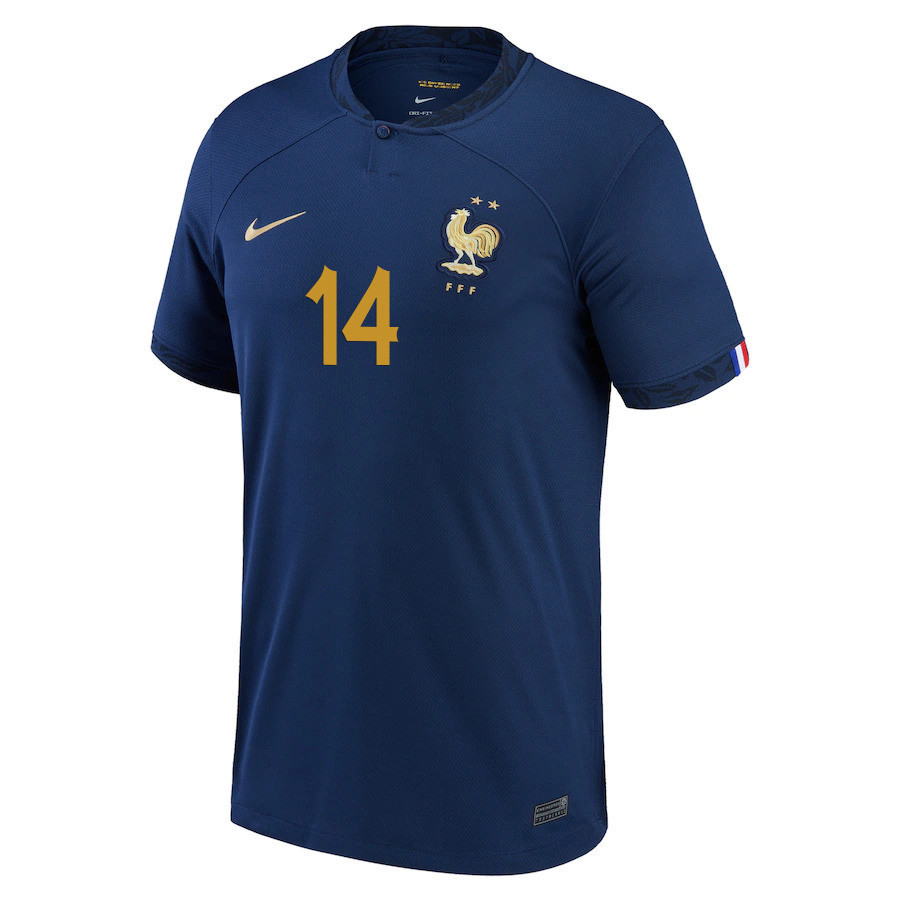 Adrien Rabiot 14 France National Team 2022-23 Qatar World Cup Home Soccer Jersey- Midnight Navy