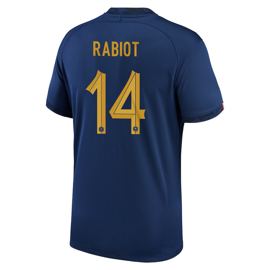 Adrien Rabiot 14 France National Team 2022-23 Qatar World Cup Home Soccer Jersey- Midnight Navy