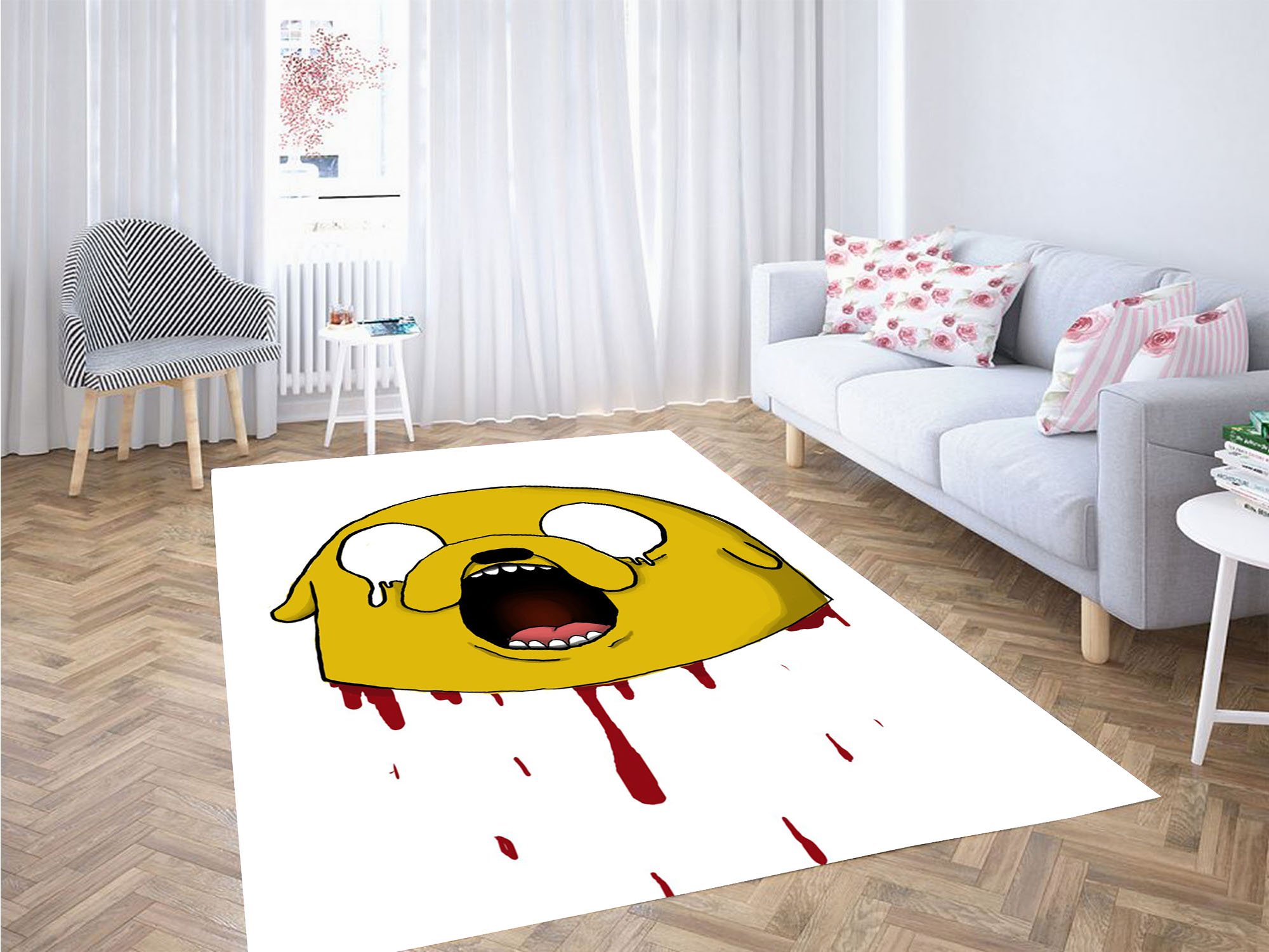 Adventure Time Bloody Surprising Carpet Rectangle Rug