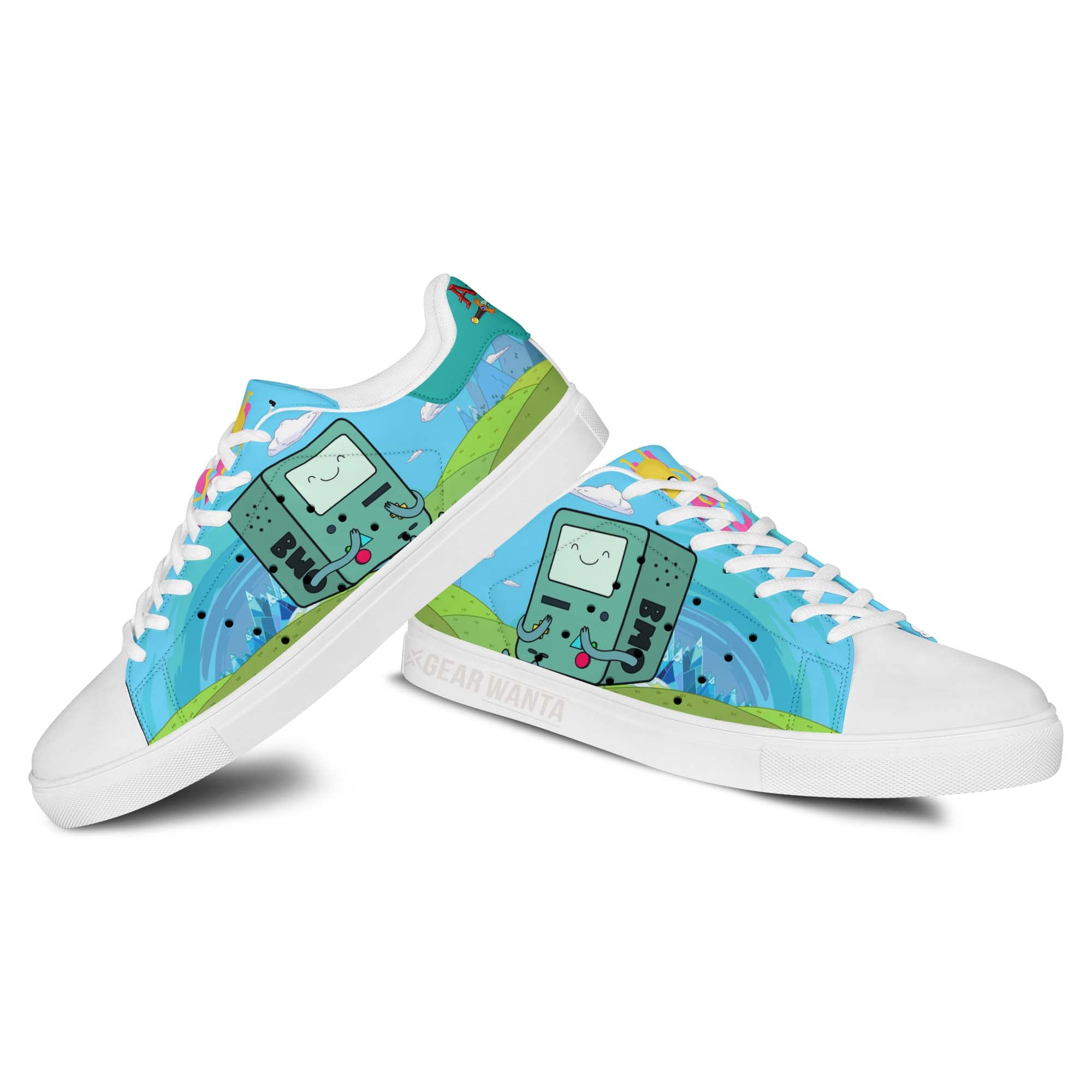 Adventure Time Bmo Land of Ooo Skate Shoes Custom