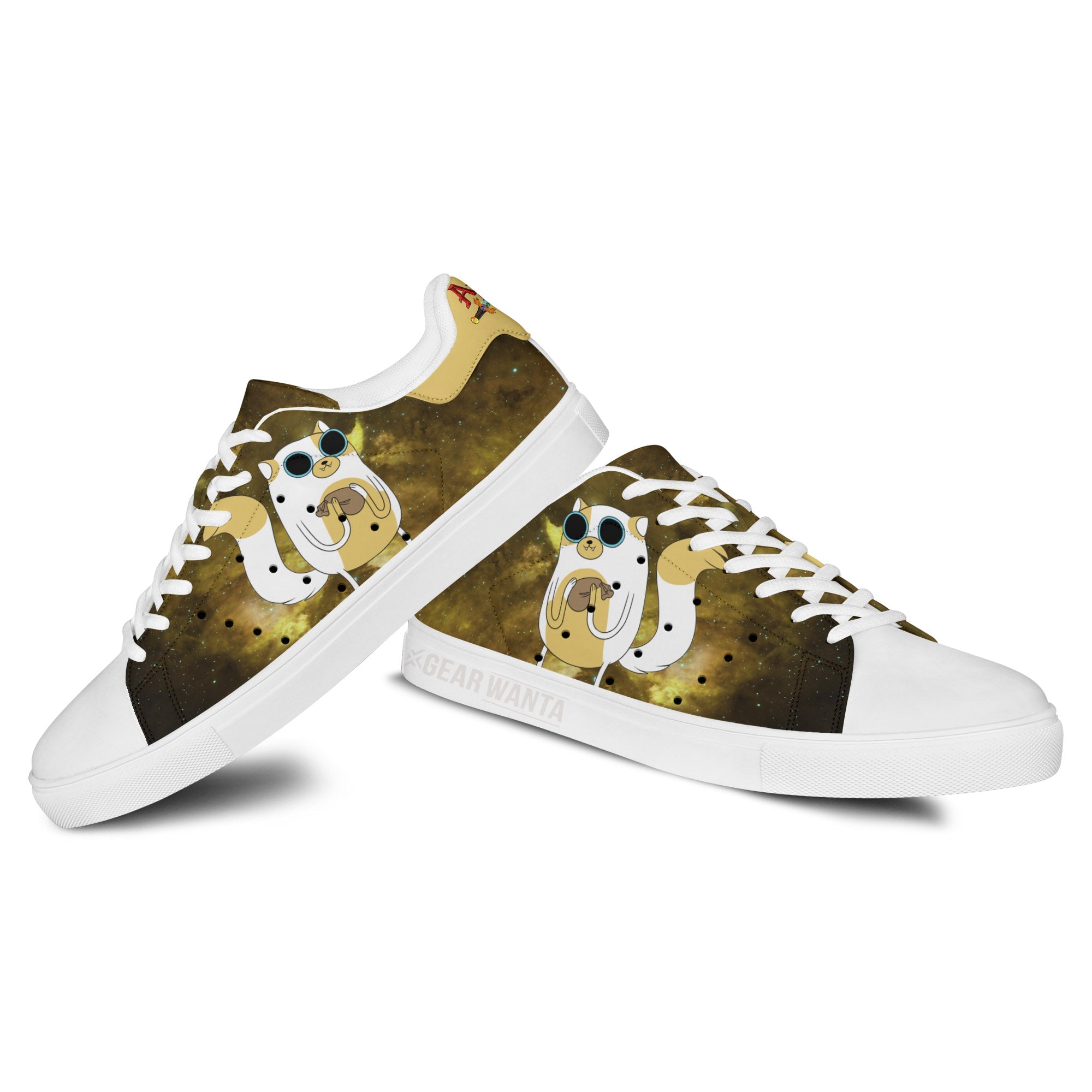 Adventure Time Cake Galaxy Skate Shoes Custom