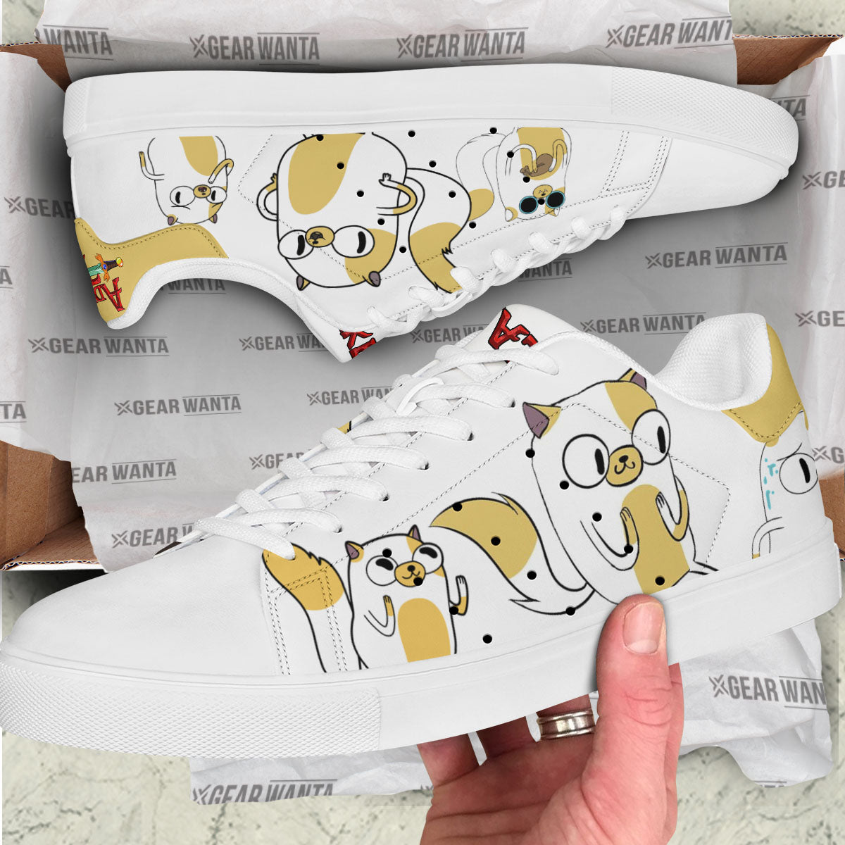 Adventure Time Cake Skate Shoes Custom