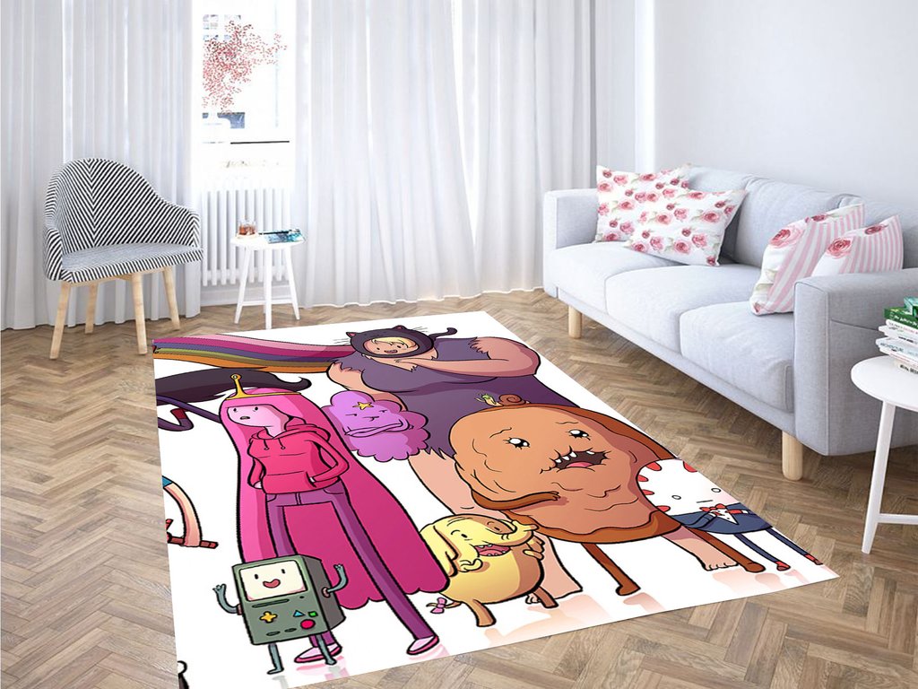 Adventure Time Cute Character Living Room Modern Carpet Rectangle Rug