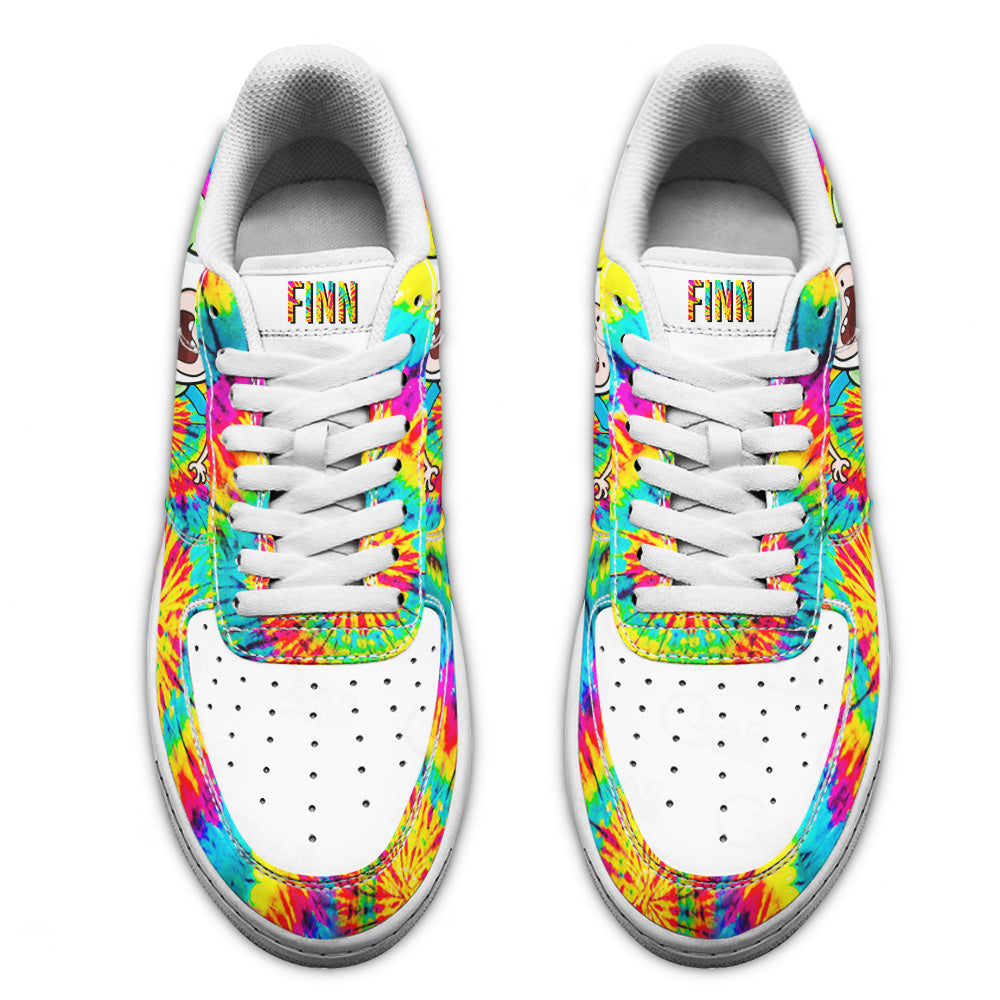 Adventure Time Finn The Human Air Sneakers Custom Tie Dye Style