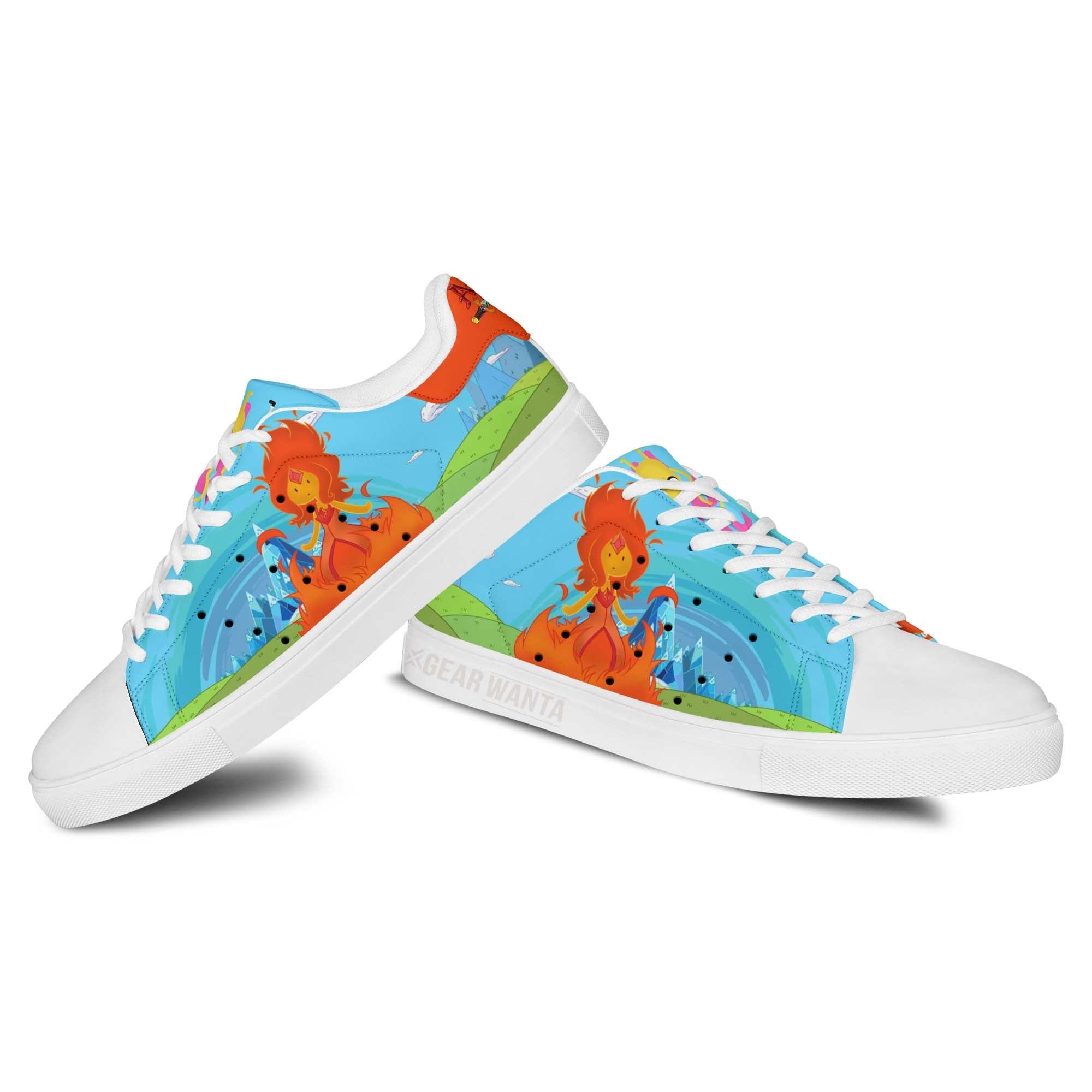 Adventure Time Fire Princess Land of Ooo Skate Shoes Custom